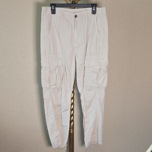 Zara Women's Cream Cargo Pants
